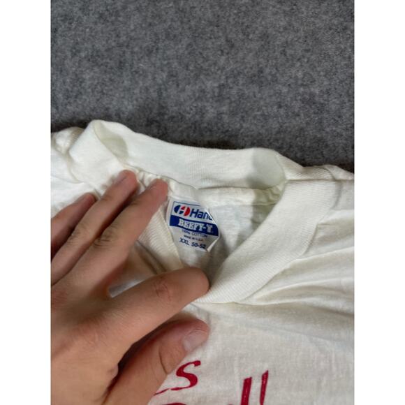 VINTAGE 90s Hes Real Southwind Shirt Men 2XL White ABS Graphic Short Sleeve RARE - Picture 7 of 7